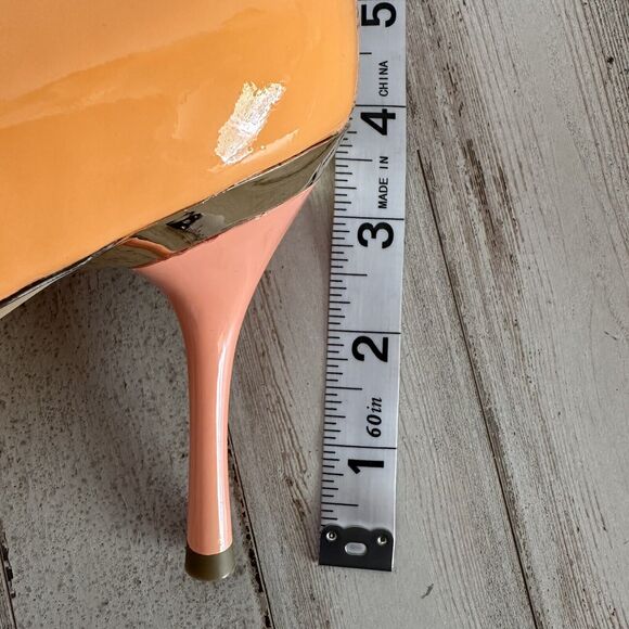 SAM EDELMAN Camdyn Peach Patent Leather Pumps Stiletto Heels Shoes 9M Summer EUC - Picture 10 of 12